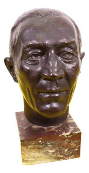 Valmore Gemignani, Metal Sculpture with Marble Base