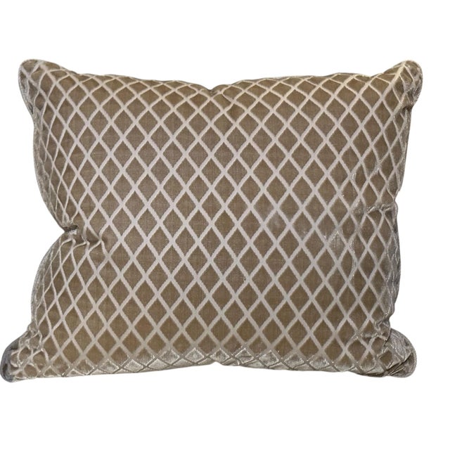 Nancy Corzine Art Deco Nancy Corzine Cut Silk Velvet Down Pillow For Sale - Image 4 of 4
