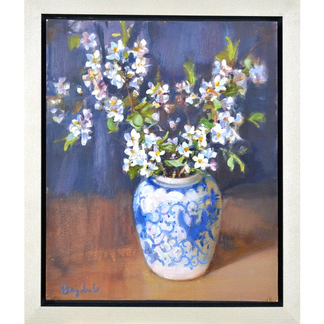 Valery Bayda, Cherry Blossom, 2025, Oil on Canvas & Cardboard For Sale - Image 3 of 6