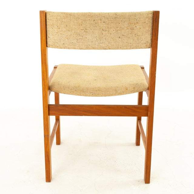 D-Scan Mid Century Teak Upholstered Curved Back Dining ...