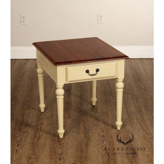Ethan Allen 'Country Crossings' One-Drawer Side Table For Sale - Image 12 of 18