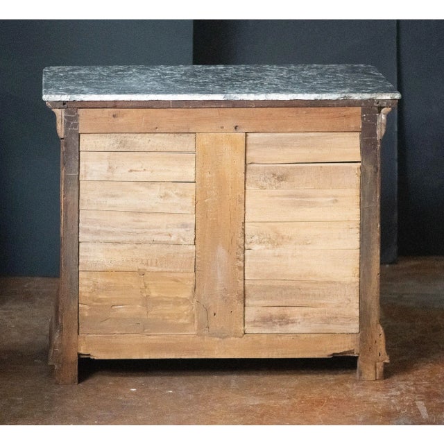 French Louis Philippe Chest or Commode of Burr Ash With Marble Top For Sale - Image 13 of 13