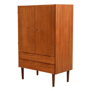 Scandinavian Teak Cabinet with Drawers, 1950s-1960s For Sale