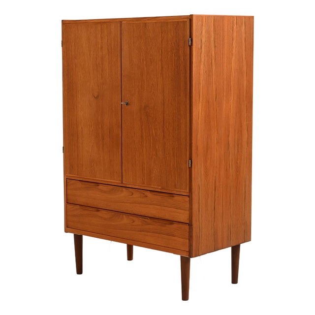 Scandinavian Teak Cabinet with Drawers, 1950s-1960s For Sale
