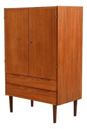 Scandinavian Teak Cabinet with Drawers, 1950s-1960s