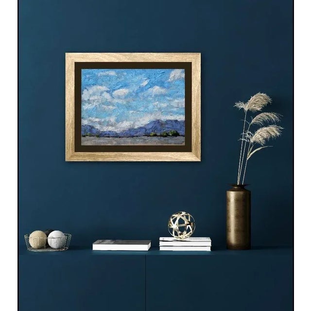 Textile "Nevada Clouds" Contemporary Impressionist Style Landscape Oil Painting For Sale - Image 7 of 12