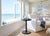 Threaded Drink Table Navy Blue For Sale - Image 9 of 10