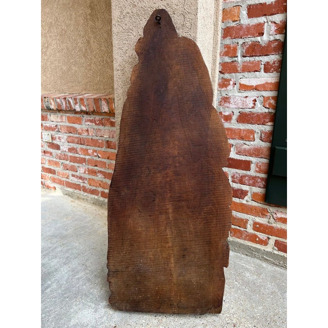 Antique French Carved Wood Wall Sculpture the Angelus by Jean Francois Millet For Sale - Image 11 of 13