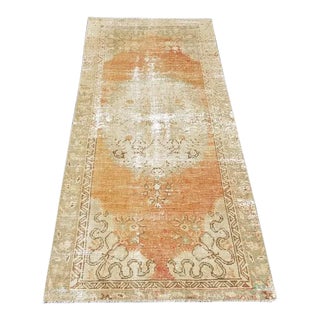 Vintage Mid Century Decorative Rug- 2′9″ × 6′ For Sale