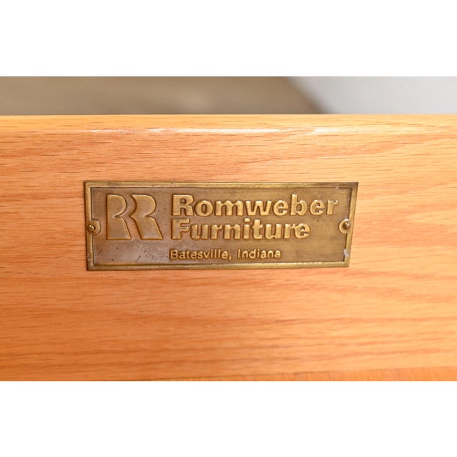 Tan Romweber Hollywood Regency Chinoiserie Lacquered Grasscloth Dresser or Credenza For Sale - Image 8 of 12