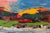 Abstract Expressionist landscape painting by Leon Saulter (1908-1986). Born in Poland, Saulter was a painter, sculptor,...