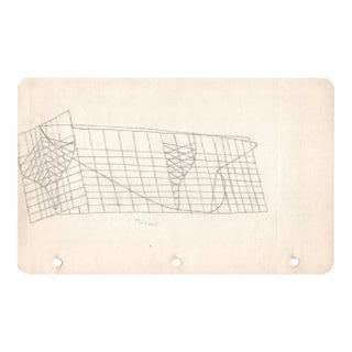 1940s Maine Marine Architectural Drawing on Paper For Sale