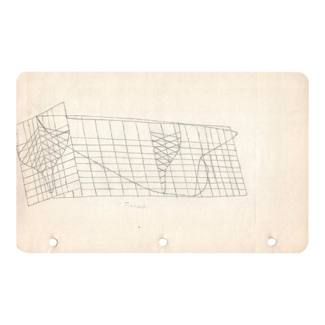 1940s Maine Marine Architectural Drawing on Paper For Sale