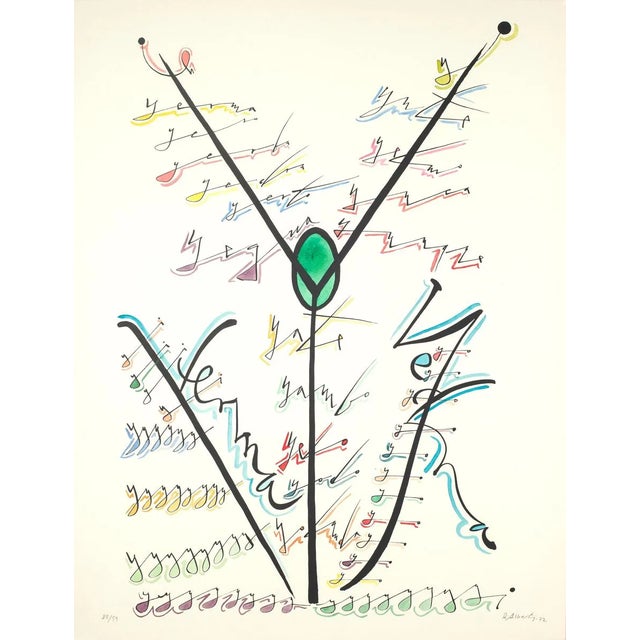 Letter Y - Hand-Colored Lithograph by Raphael Alberti - 1972 1972 For Sale