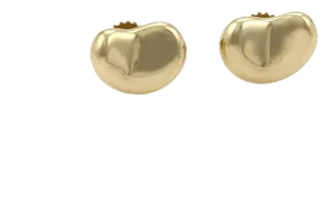 Tiffany & Co. Peretti 18k Yellow Gold Bean Stud Earrings - 2 Pieces