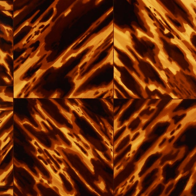 SAMPLE - Schumacher x Celerie Kemble Tortoise Shell Wallpaper In Natural For Sale