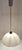 Vintage Ceiling Lamp with White Plastic Shade on Brass Mount, 1970s For Sale - Image 3 of 7