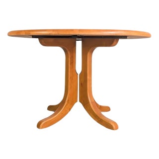 Extendable Beech Dining Table by Rainer Daumiller For Sale