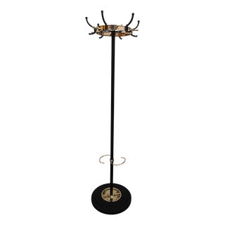Vintage Hall Coat Rack Stand by Jacques Adnet, 1950s For Sale
