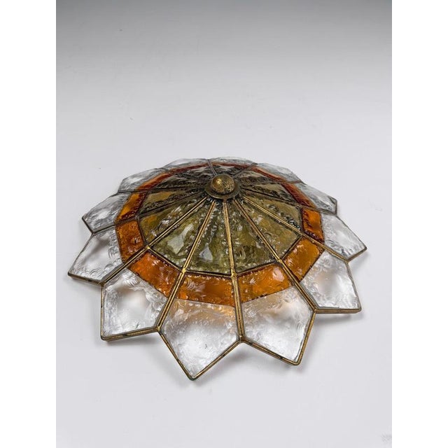 Metal Vintage Hammered Glass and Wrought Iron Wall Lights by Longobard, 1970s, Set of 2 For Sale - Image 7 of 18