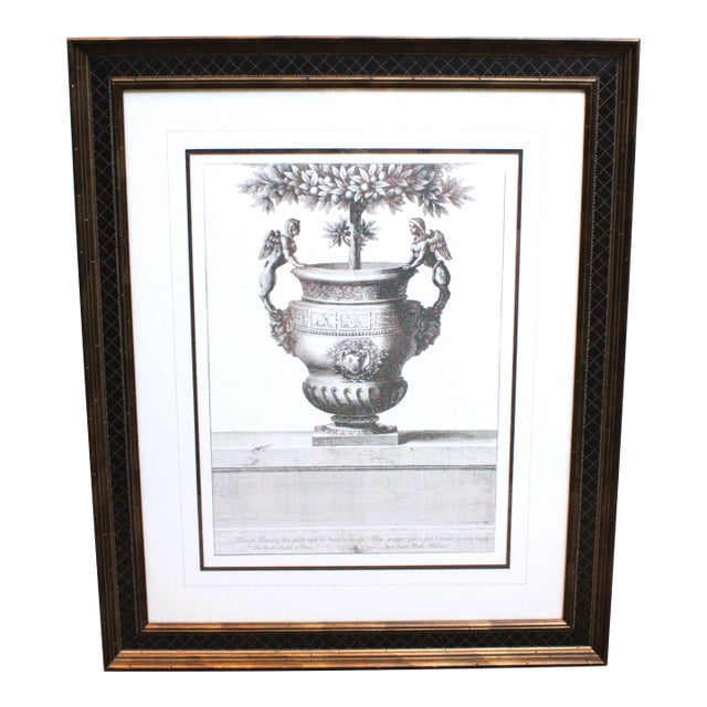 Framed Vase De Bronze Versailles (Roman Goddess) Print For Sale