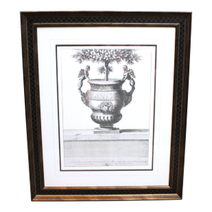 Framed Vase De Bronze Versailles (Roman Goddess) Print
