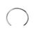 Metal Tiffany & Co. Tiffany 1837 Narrow 925 Silver Medium Cuff Bangle Bracelet For Sale - Image 7 of 9