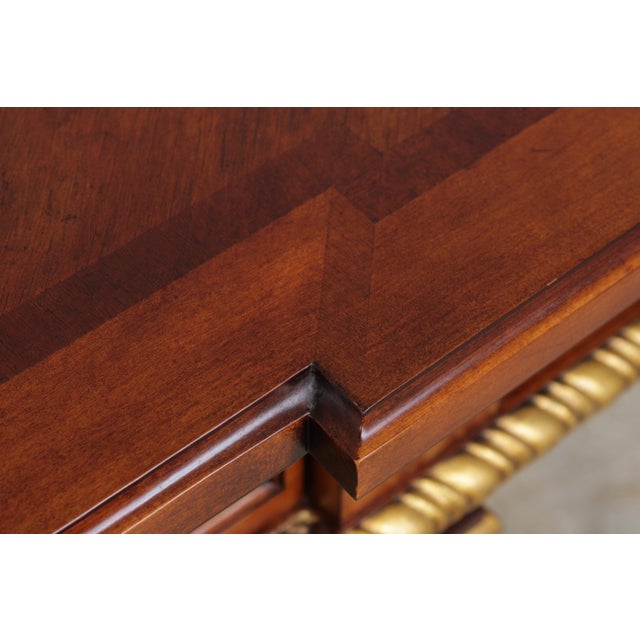 John Widdicomb Italian Inlaid Gold Gilt Console Table For Sale - Image 10 of 18