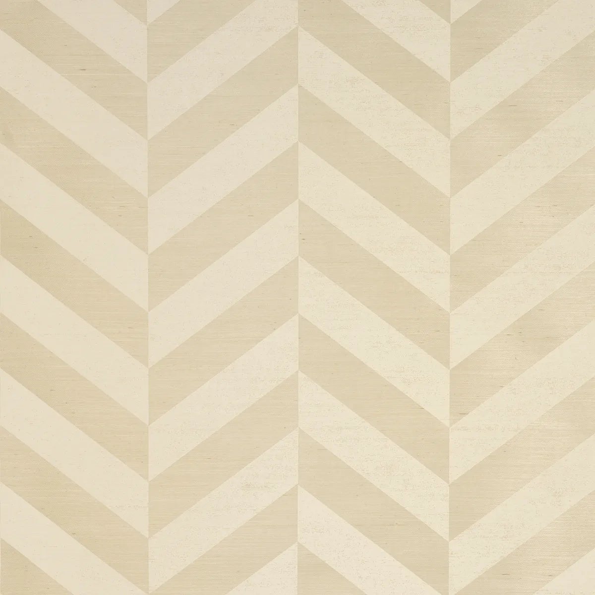 SAMPLE - Schumacher Staggered Chevron Sisal Wallpaper In Ivory | Chairish
