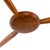 Scandinavian Pendant Lamp in Teak and 3 Matt White, Drop-Shaped Glass Shades, 1960s For Sale - Image 4 of 7
