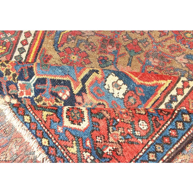 Antique N. W. Persian Rug With Medallion and Rich Red and Blue Tones 3'6 X 6'5 For Sale - Image 11 of 12