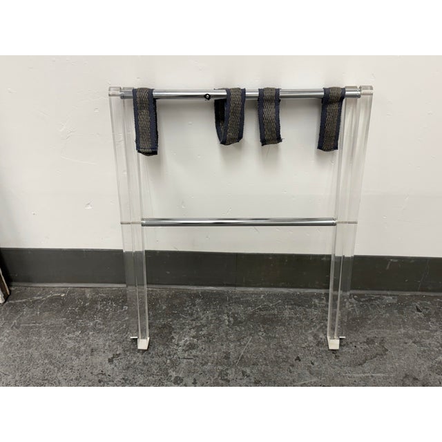 Butler Acrylic Folding Luggage Rack For Sale In San Francisco - Image 6 of 12