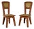 Larch Wood Chairs, 1930s, Set of 2 For Sale