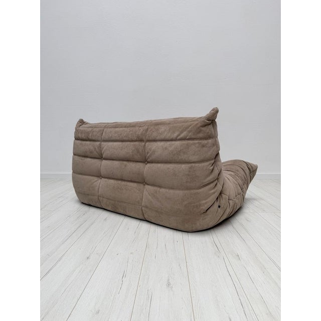 Textile Vintage Alcantara Togo 2-Seater by Michel Ducaroy for Ligne Roset, 1990s For Sale - Image 7 of 18