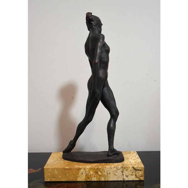 Brown Vintage Modern Dancer or Ballerina Sculpture by Spanish Artist Josep Bofill For Sale - Image 8 of 18