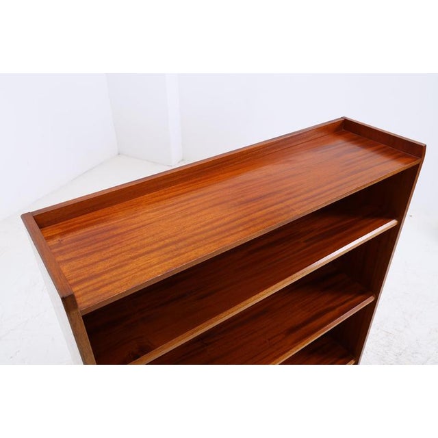 2000 - 2009 Mid-Century Mahogany 4-Shelf Bookcase For Sale - Image 5 of 12