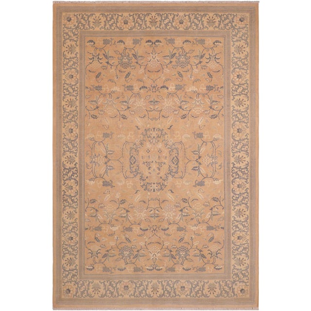 Boho Chic Rose/Tan Wool Rug - 6'3'' X 8'11'' For Sale - Image 10 of 10
