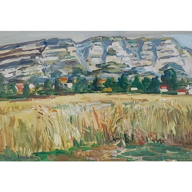 Harry Urban, Au pied des montagnes, Watercolor on Paper For Sale - Image 12 of 12