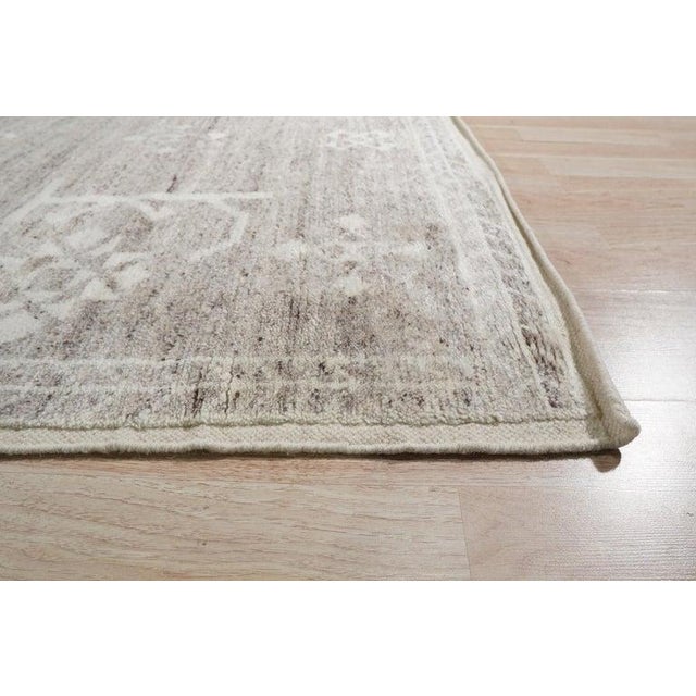 Contemporary 8x10 Gray Hand-Knotted Wool Diamond Totem Classic Traditional Modern Carpet Rug For Sale - Image 3 of 5