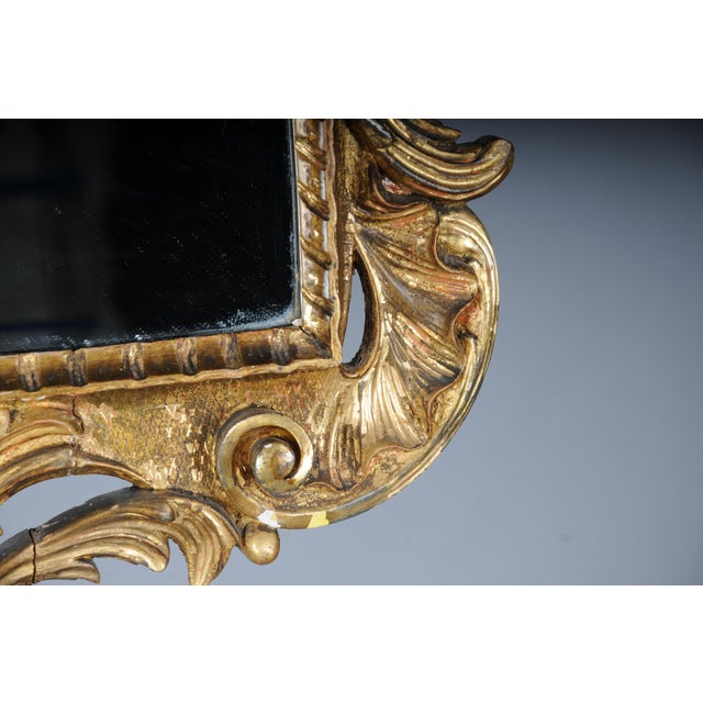 Wood Venetian Baroque Ornately Gilded Wall Mirror, 19th Century For Sale - Image 7 of 18