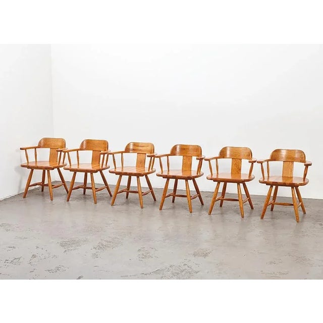 Scandinavian Dining Chairs in Pine, 1960s, Set of 6 For Sale - Image 3 of 14
