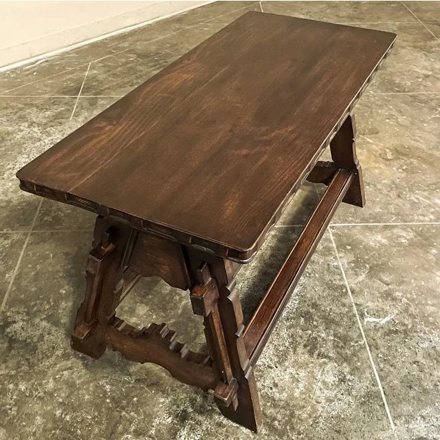 Wood Antique Rustic Spanish Coffee Table For Sale - Image 7 of 13