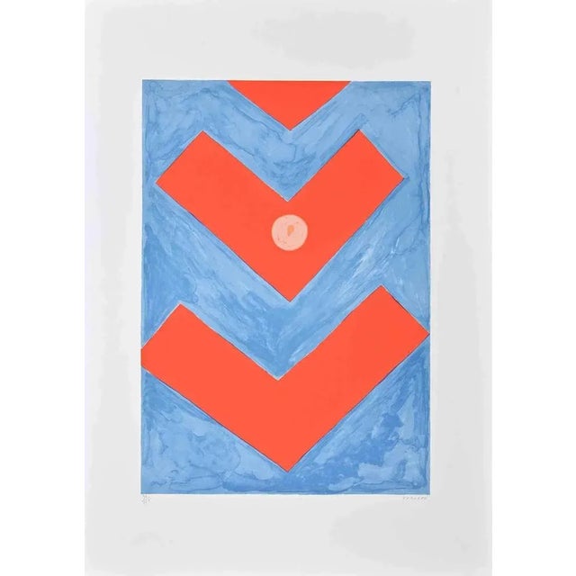 Modern Giulio Turcato, Red Arrows, Screen Print, 1973 For Sale - Image 3 of 3