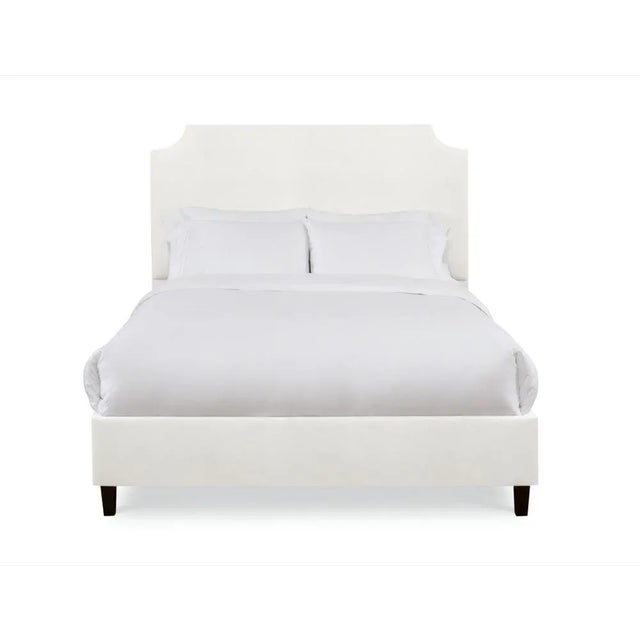 Casa Cosima Reagan Queen Bedframe, Ivory Velvet For Sale - Image 4 of 4