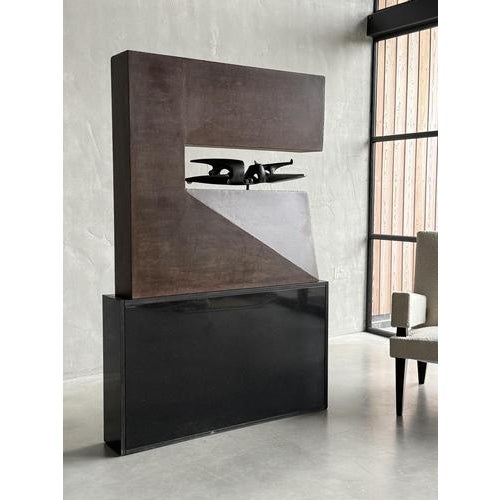 Manuel Alvarez, Abstract Sculpture, Corten Steel & Bronze For Sale - Image 4 of 14