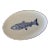 Vintage Italian White and Blue Porcelain Seafood Fish Platter For Sale