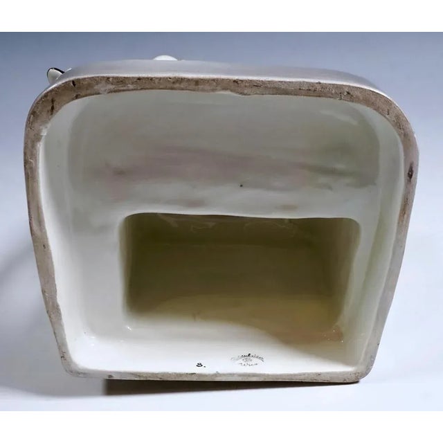 1920s Art Deco Seated Pierrette Figurine with Lute by W. Thomasch for Goldscheider, 1920s For Sale - Image 5 of 6