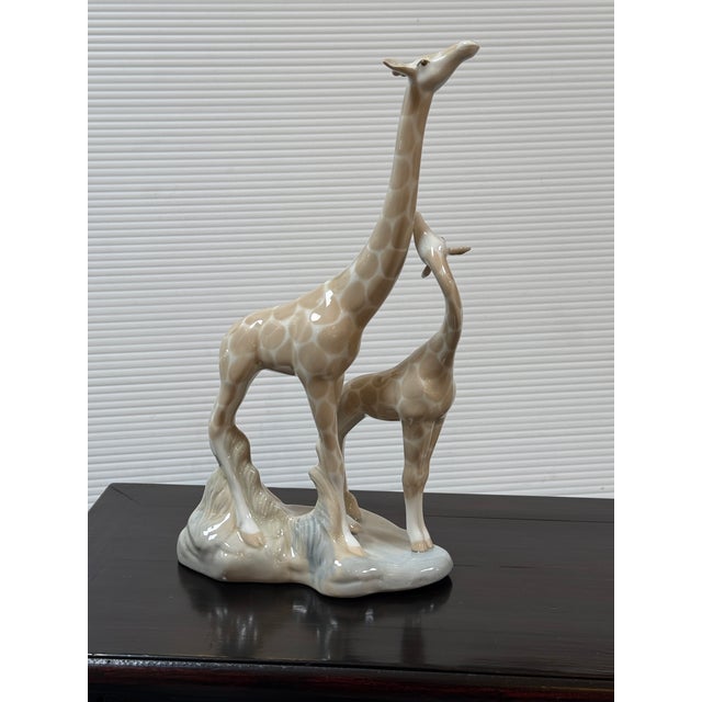 1970s Miquel Requena Giraffe and Calf Porcelain Figurine, Signed For Sale - Image 5 of 12