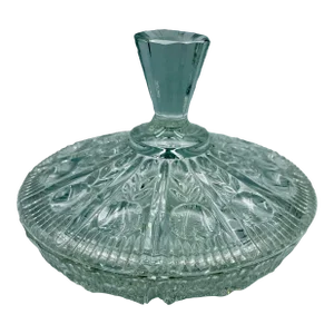 Mid 20th Century Low Profile Crystal Candy/Trinket Dish With Lid