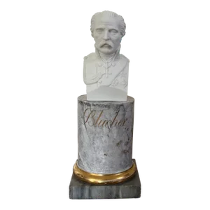 Antique Early 19th Century Old Paris Porcelain Bisque Portrait Bust of Gebhard Leberecht Von Blucher Signed Dagoty Et Honore